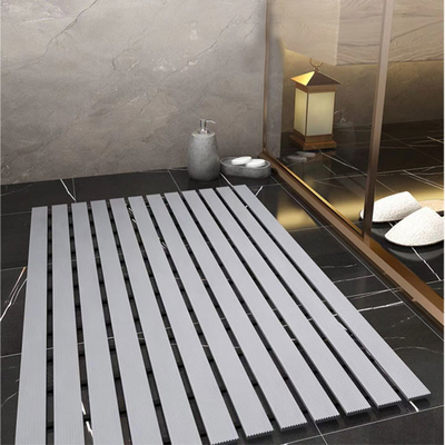 Dải chéo Thảm trải sàn PVC chống trượt cho phòng tắm 45CM * 75CM Xám Tân