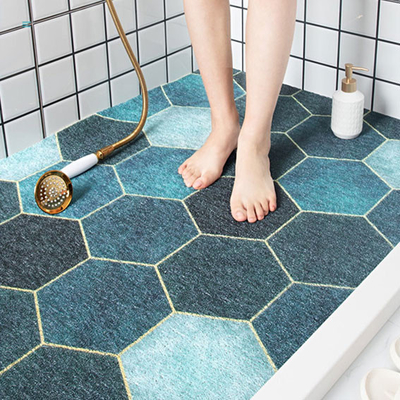 Cuộn dây in không thấm nước Tấm lót sàn phòng tắm chống trượt 50CM * 80CM cho phòng tắm lát gạch